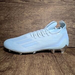 Adidas ADIZERO Primeknit Football Cleat Triple White Chrome Men Size 13.5 GX5420
